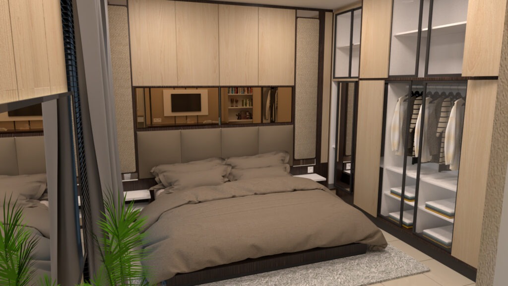 Tampak depan desain interior tema modern