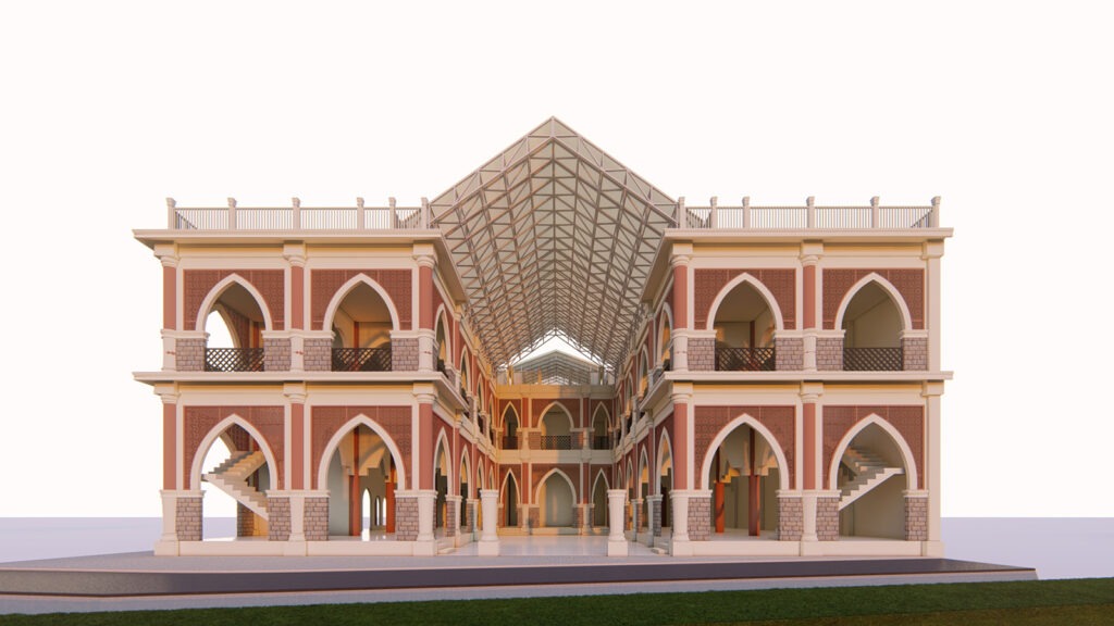 desain arsitektur gedung pertemuan pesantren