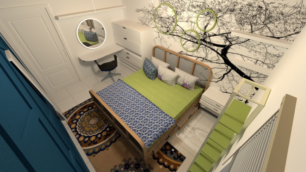 interior unik pada kamar kecil
