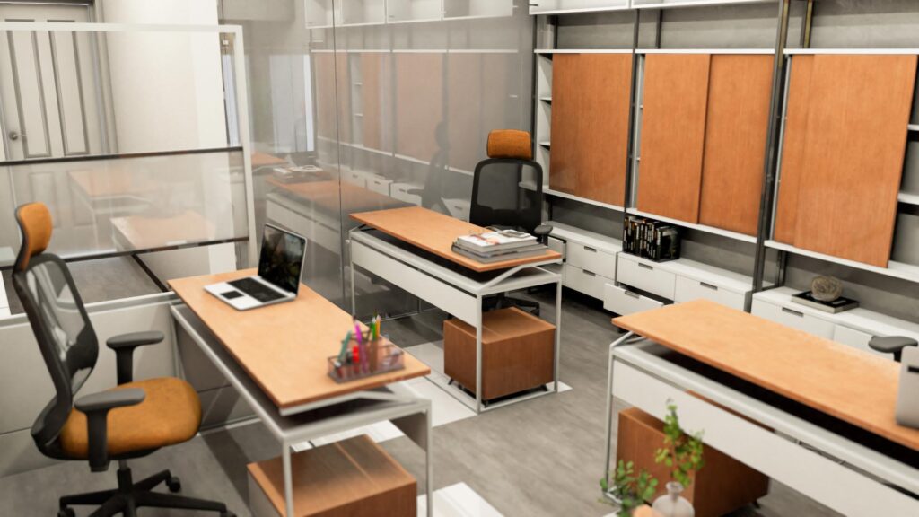 perspektive manusia kantor sederhana