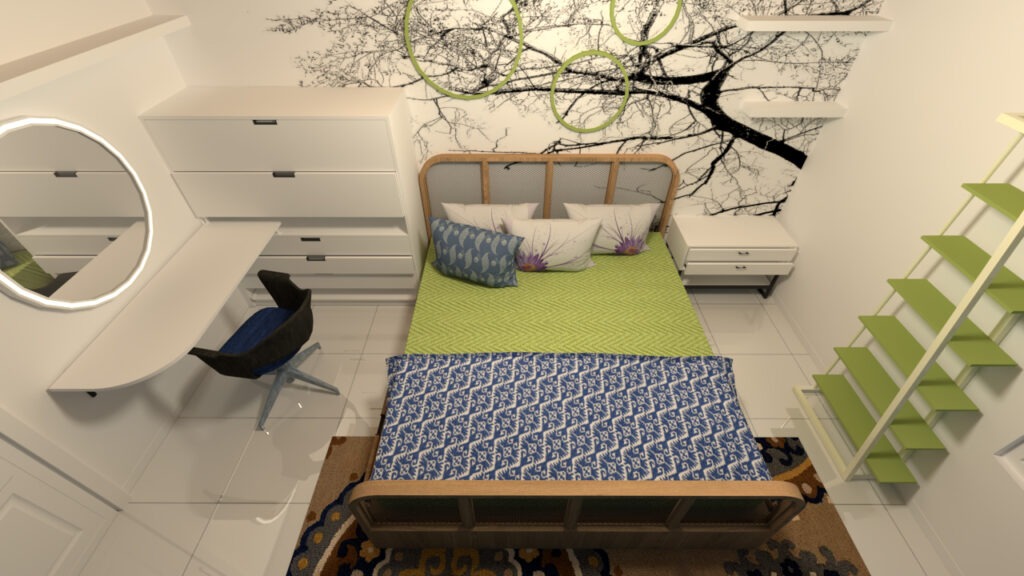tampak depan dekorasi kamar tidur sederhana